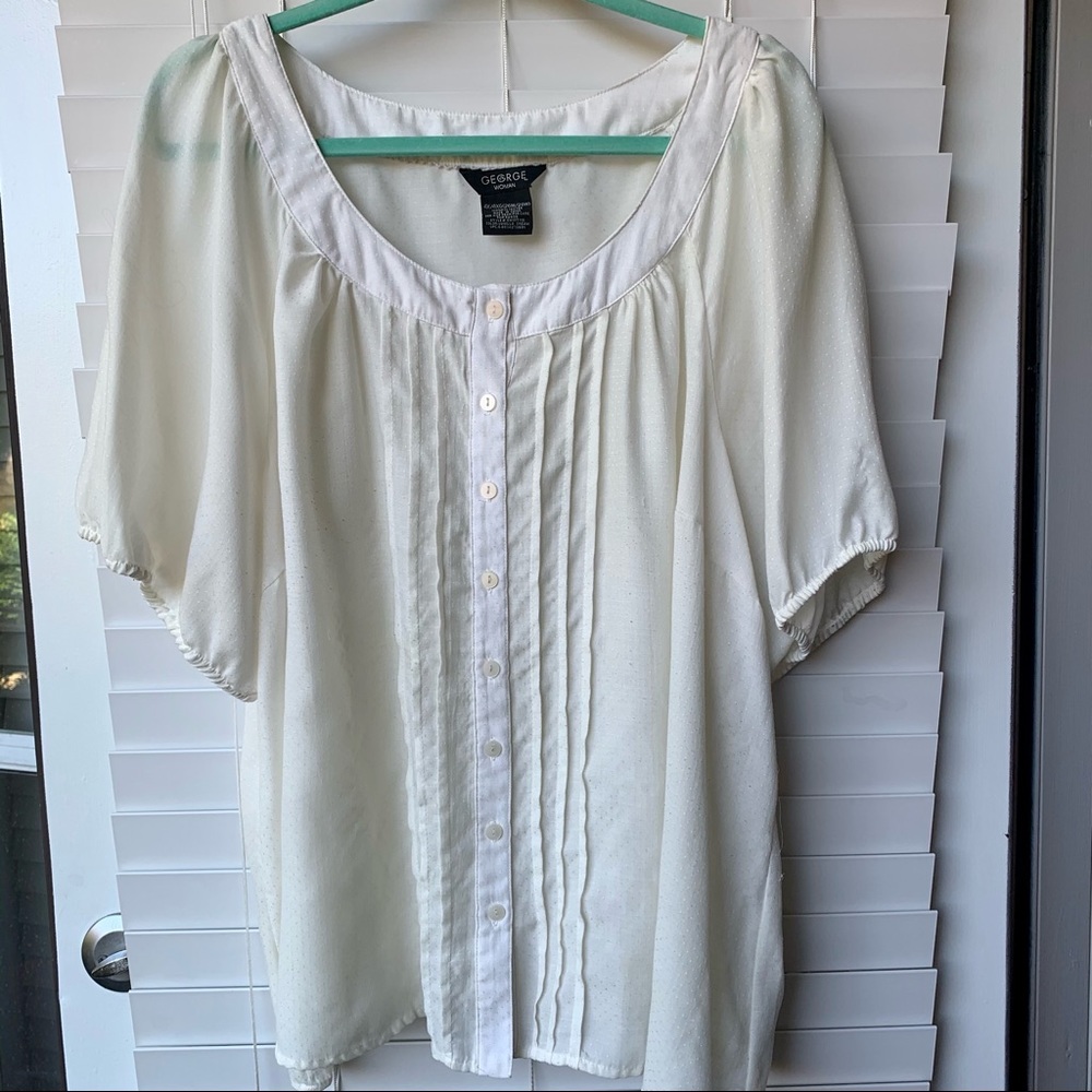 Off-white sheer blouse